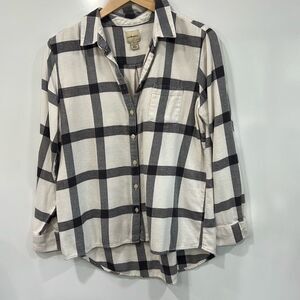 GH Bass Plaid Flannel Button Down Shirt Large